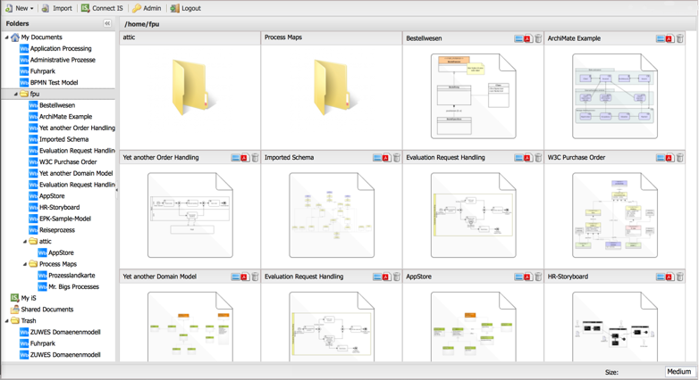WebModeler overview home page